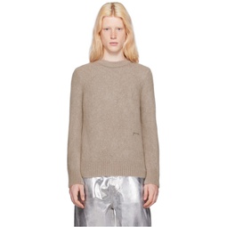 Taupe Brushed Sweater 241144M201002