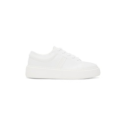 White Sporty Mix Cupsole Sneakers 241144F128002