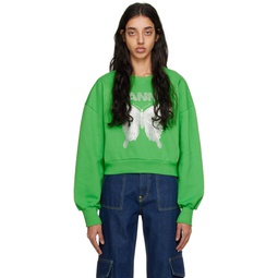 Green Butterfly Sweatshirt 231144F098000