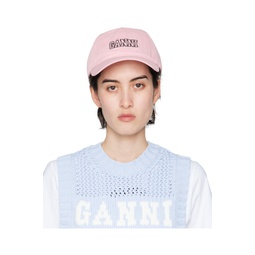 Pink Embroidered Logo Cap 241144F016005