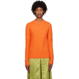 Orange Crewneck Sweater 231144F096010