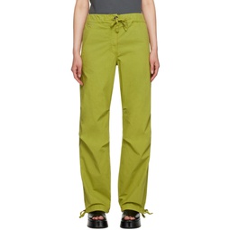 Green Drawstring Trousers 232144F087015
