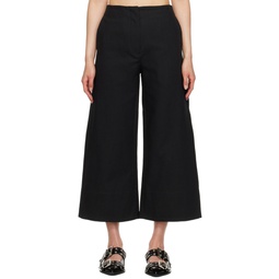 Black Cropped Trousers 232144F087017