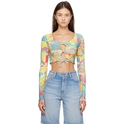 Multicolor Cropped Blouse 232144F107004