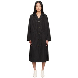 Black Relaxed Coat 232144F059002