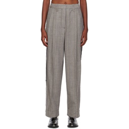 Gray Relaxed Fit Trousers 232144F087031
