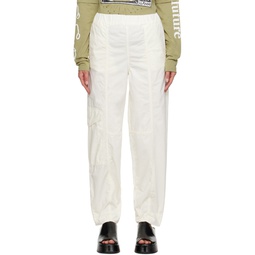 White Curve Trousers 232144F087014