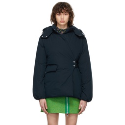 Navy Recycled Puffer Jacket 221144F063001