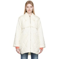 Off White Quilted Jacket 222144F063007