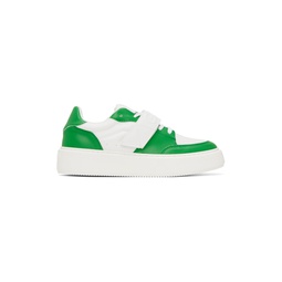 Green   White Sporty Sneakers 231144F128000