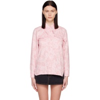 Pink Paisley Shrinking Denim Shirt 222144F109018