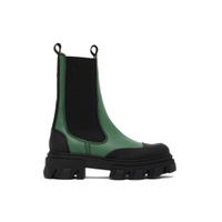 Green Chelsea Ankle Boots 222144F113026