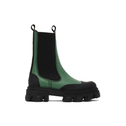 Green Chelsea Ankle Boots 222144F113026