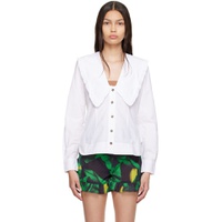 White Organic Cotton Shirt 222144F109002