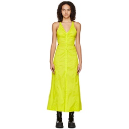 Yellow Criss Cross Maxi Dress 231144F055001