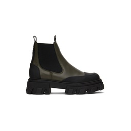 Green Low Chelsea Boots 221144F113019