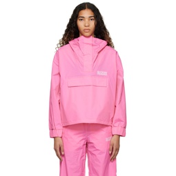 Pink Hooded Jacket 231144F063012