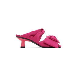 Pink Soft Bow Mules 231144F125010