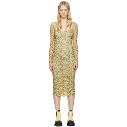 Green Floral Midi Dress 222144F054061