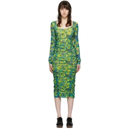 Multicolor Recycled Nylon Midi Dress 221144F054034