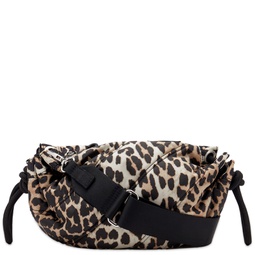 GANNI Recycled Tech Small Duffle Bag Leopard