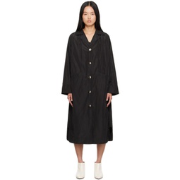 Black Relaxed Coat 232144F059002