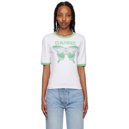 SSENSE Exclusive White Butterfly T-Shirt 231144F110019