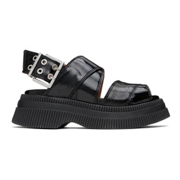 Black Platform Sandals 231144F124001