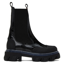 Black Cleated Chelsea Boots 232144F114003