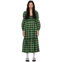 Green Check Midi Dress 231144F054019