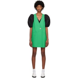 Green Suiting Vest Minidress 231144F052024