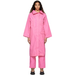 Pink Parka Coat 231144F059012