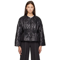 Black Quilted Jacket 232144F063001