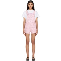 Pink Floral Overalls 231144F070003