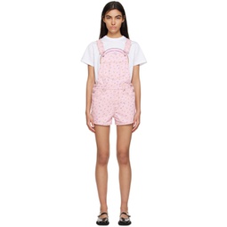 Pink Floral Overalls 231144F070003