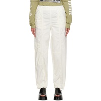 White Curve Trousers 232144F087014