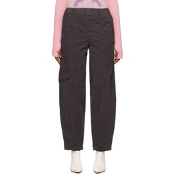 Gray Curve Trousers 232144F087016