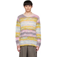 Multicolor Stripe Sweater 222808M201004