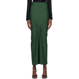 Green Melia Maxi Skirt 241329F093002