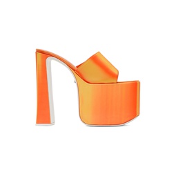 Orange Holographics Heeled Sandals 231308F125003