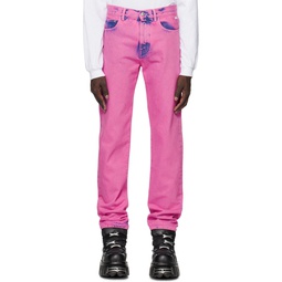 Pink Straight Fit Jeans 231308M186000