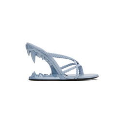 Blue Morso Thong Heeled Sandals 241308F125003