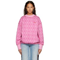 Pink Twisted Monogram Sweatshirt 231308F098000