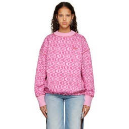 Pink Twisted Monogram Sweatshirt 231308F098000