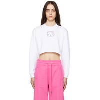 White Hello Kitty Edition Cropped Sweatshirt 222308F098003