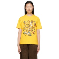 Yellow Printed T Shirt 232456F110010