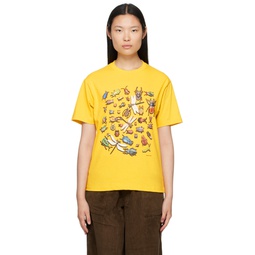 Yellow Printed T Shirt 232456F110010