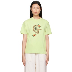 Green Graphic T Shirt 232456F110003