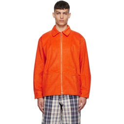 Orange Cotton Jacket 221456M180007