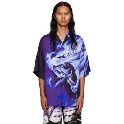 Purple Printed Shirt 232695M192027